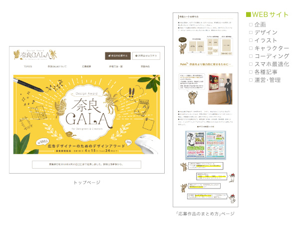 奈良GALAのホームページデザインと運用